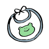 赤ちゃんのスタイのイラスト