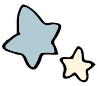 青い星のイラスト